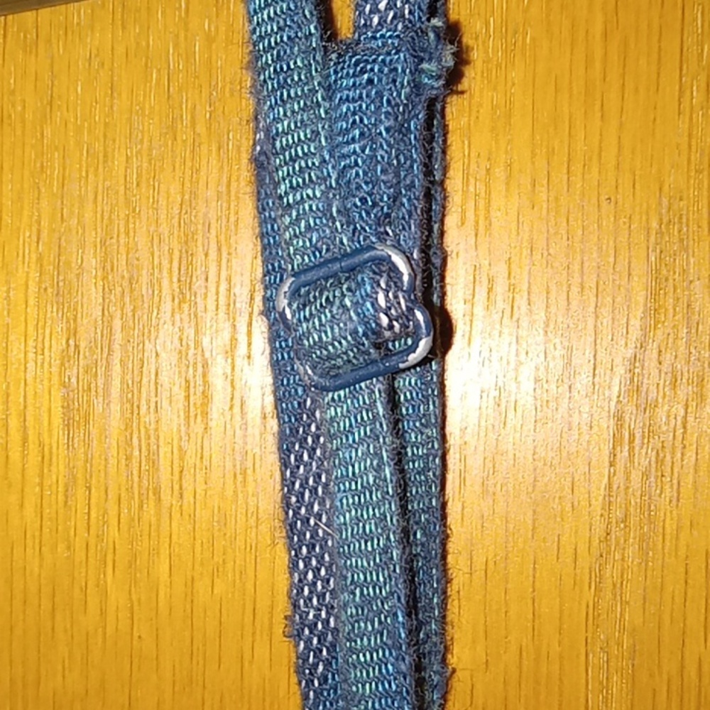 Womens green/teal rompers wide leg spaghetti strap adjustable - Picture 5 of 6